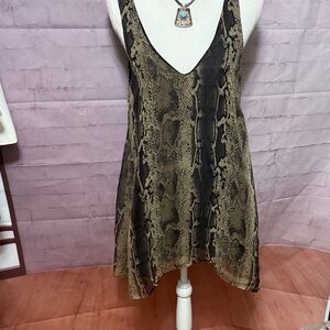 Show Me Your MuMu Snake Print V-Neck Dress